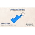 thumbnail image 2 of Number 1 Soft Keychains (Blank - Transparent Blue, • 10 keychains), 2 of 5