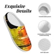 thumbnail image 5 of Lsque Vibrant Color Splash Pattern Womens Comfort Cotton on Scuff With Memory Foam and Anti-skid Sole Slipper-44/45, 5 of 7