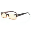 Eyekepper Computer Reading Glasses UV Protection Tinted Lens Two-Tone Color Brown Transparent 0.00