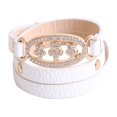 thumbnail image 1 of Pulsera de moda con diamantes de imitación y flores, brazalete para mujer, color blanco, 1 of 2