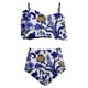thumbnail image 3 of Bikini de Mujer Trajes de Baño Bikini con Ruffles Conjunto con Sujetador Acolchado Extraíble, Pantalones Cortos de Cintura Alta para la Playa, 3 of 5