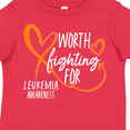 thumbnail image 4 of Inktastic Worth Fighting for Leukemia Awareness Orange Heart Boys or Girls Toddler T-Shirt, 4 of 5