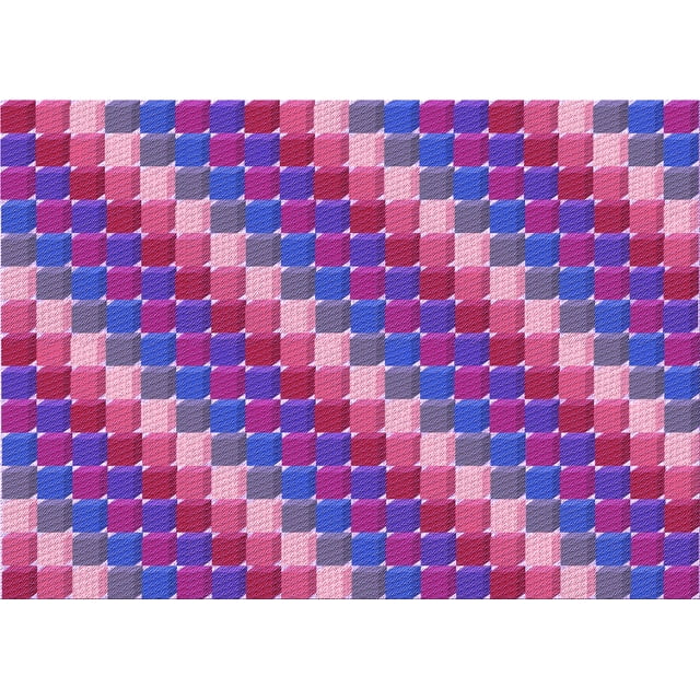 Ahgly Company Machine Washable Indoor Rectangle Transitional Medium Purple Area Rugs, 2' x 4'