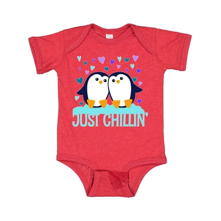 

Inktastic Just Chillin- Cute Penguins with Hearts Gift Baby Boy or Baby Girl Bodysuit