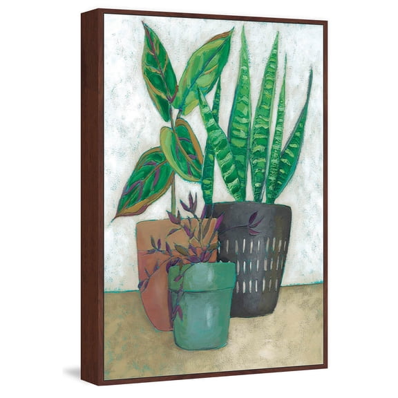 House Garden I Floater Framed Painting Print on Canvas
