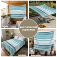thumbnail image 6 of Teal Nordic Style Stripes Tapestry for Bedroom Wall Hanging Tapestry, Turquoise Texture Ceiling Backdrop Tapestries Poster Blanket Wall Decor for Teens Room Living Room Dorm 39" x 59", 6 of 8