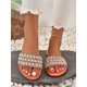 thumbnail image 3 of Women Rhinestone & Faux Pearl Decor Slide Sandals, Fashion Summer Flat Sandals, 3 of 4