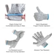 thumbnail image 3 of Anti Cut Proof Gloves Gray Black Household Food Grade HPPE Cut Resistant Level 5 Safety Working Gloves Security Protection, 3 of 6