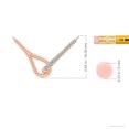 thumbnail image 3 of ANGARA Natural Diamond Interlocking Loop Pendant in 14K Rose Gold for Women (Size-1.75mm| Color-K| Clarity-I3) | April Birthstone, Anniversary, Jewelry Gift for Women | Natural Diamond Necklace, 3 of 7