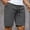 Gray, variant on Men's Casual Shorts, Elastic Waist Solid Color Athletic Sport 2025 New Style with Pockets Summer Short Pants for Man Army Green Size M