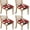 Red and Black, variant on Pink and Gold Marble Texture Seat Covers for Dining Room Chairs Set Of 4,Stretch Printed Washable Chair Seat Cover with Elastic Ties and Button,Removable Waterproof Couch Cushion Covers