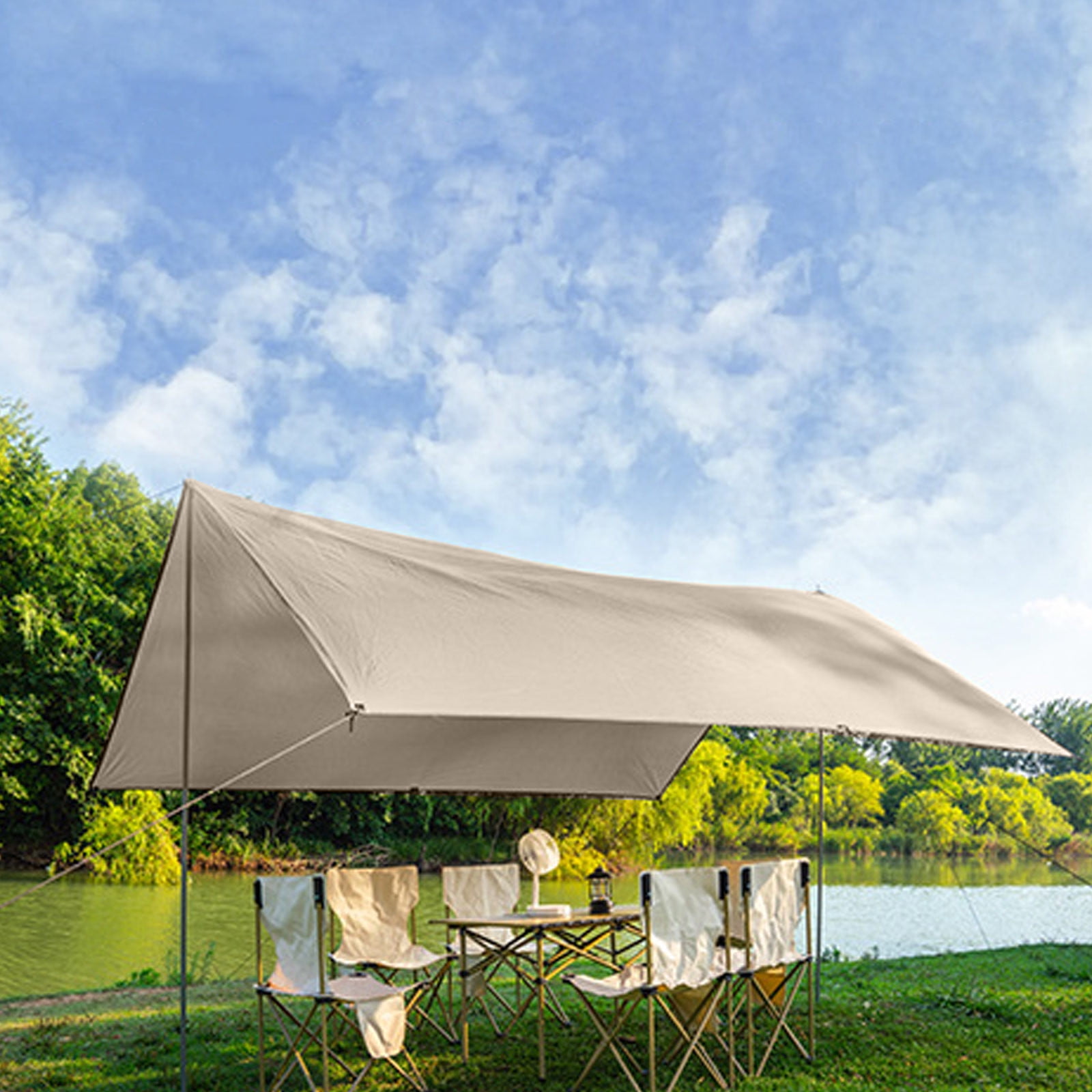 Mecorevxz Shade Canopies Outdoor Shades Swimming Pool Awnings Rectangular Shade Canopies for Patios Gardens and Outdoor Facilities(B)