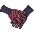 thumbnail image 4 of Guantes para barbacoa, guantes para asar resistentes al calor, guantes antideslizantes de silicona para horno, guantes largos de cocina para barbacoa, cocinar, hornear, cortar, 4 of 5