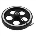 thumbnail image 1 of 300Mmx10Mm Industrial Aluminum Rubber Measuring Encoder Meter Wheel for Industrial Encoder,1 x Encoder Wheel 1 x Wrench,Black, 1 of 8