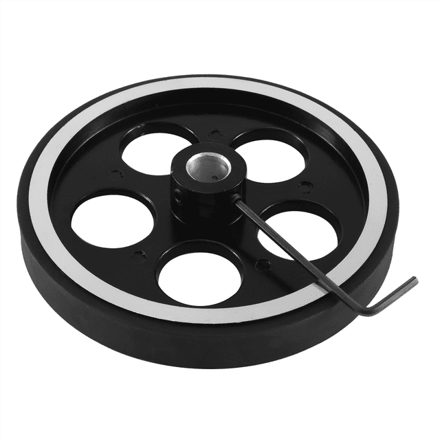 300Mmx10Mm Industrial Aluminum Rubber Measuring Encoder Meter Wheel for Industrial Encoder,1 x Encoder Wheel 1 x Wrench,Black