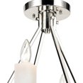 thumbnail image 3 of White Stone 18'' Wide 4-Light Semi Flush Mount - Polished Nickel, 3 of 3
