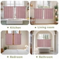 thumbnail image 6 of Vintage Nude Pink Kitchen Curtains, Farmhouse Retro Solid Color Linen Texture Light Filtering Window Curtain Panels, 2Pcs Rod Pocket Window Treatments Set for RV Dining Room Study Room 42x54 Inches, 6 of 9