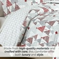 thumbnail image 6 of Southshore Fine Living, Inc. Comforter Cal King w/ Pillow Shams - Christmas Tree Print, Red & Grey, 6 of 9