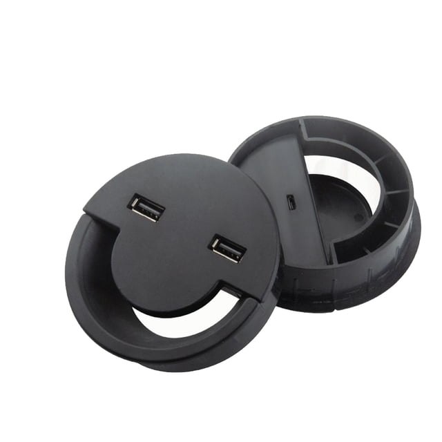 Sidaley Ojal de escritorio Cable USB Puerto de carga Divisor en forma de cubo Adaptador de plástico Banco de trabajo de oficina Organizador 8 Type3 NO3