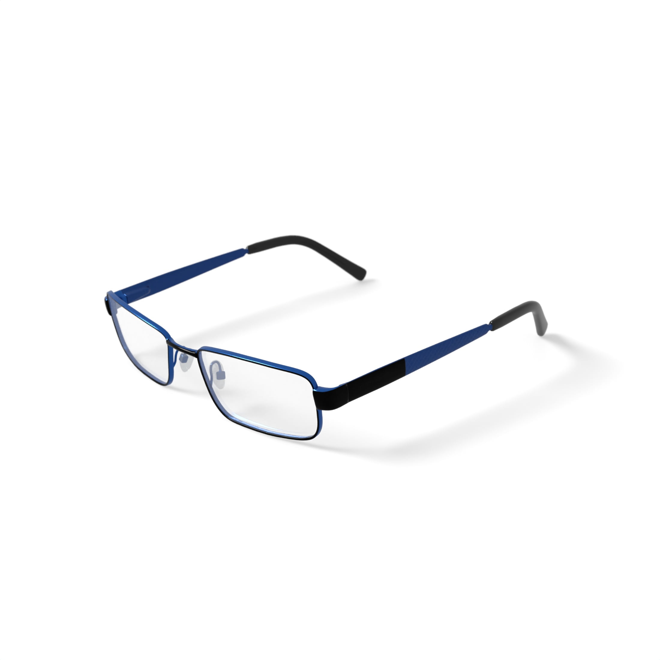 Pierre Cardin Men's PC608 Rectangular Prescription Eyeglasses with Case, Gunmetal/Navy