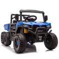 thumbnail image 4 of iRerts 24V Electric Ride on Dump Truck, 4WD Powered Ride on Car with Remote Control, 6 Wheel Suspension, Electric Dump Bed, Bluetooth Music, LED Light, Toddlers Ride on Toys for Kids Aged 3-5, Blue, 4 of 9