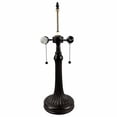 thumbnail image 3 of 23" Stained Glass Two Light Jeweled Flowery Accent Table Lamp, 3 of 5