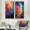thumbnail image 1 of Designart "Harmony in the Colorful Forest II" Pointillism Framed Wall Art Set Of 2 - Multi-Color Abstract Framed Canvas Set For Living Room Decor, 1 of 6