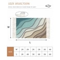 thumbnail image 2 of Teal Blue Ombre Cream Washable Area Rug 3'x5', Modern Geometric Brown Aesthetic Woven Cotton Tassels Kitchen Rugs, Non Slip Indoor Door Mat Throw Carpet for Entryway Living Room Nursery Laundry Room, 2 of 9