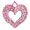 Hot Pink, variant on JHGoosa Paper Up Cherry Heart Wreath 15 Inch Floral Paper Wreath Reuseable Faux Flower Party Decoration & Indoor Wreath & Home Decor 3D Popup Wreath Card(Clearance)