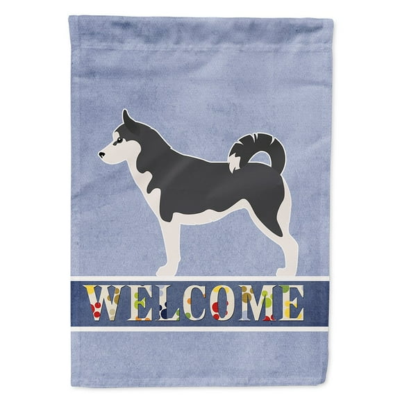 Siberian Husky Welcome Flag Canvas House Size