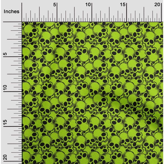 oneOone Viscose Jersey Light Green Fabric Skull Sewing Craft Projects Fabric Prints By Yard 60 Inch Wide