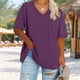 thumbnail image 2 of Auralook Womens V Neck Solid Plus Size T Shirts Oversized Loose Fit Short Sleeve Tops Casual Summer Vacation 2026, 2 of 7
