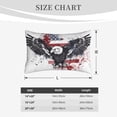 thumbnail image 4 of Pofeuu American Flag Eagle Art Print Polyester Microfiber Plush Pillowcases, Super Soft and Cozy Pillow Case Covers with Envelop Closure（Pillow core not included）-14"x20", 4 of 6
