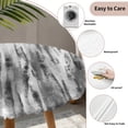 thumbnail image 3 of Black Grey Vintage Round Tablecloth for 45-54 Inch Tables, Fitted Table Cover with Elastic Edge, Retro Abstract Art Waterproof Outdoor Table Cloth Protector for Patio Garden Dinner Picnic, 3 of 9