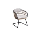 thumbnail image 4 of Outdoor Wicker Dining Chair Set of 2, PE Rattan Patio Dining Chairs with Removable Cushions, Weather-Resistant Armchairs for Garden, Poolside, Beige, 4 of 10