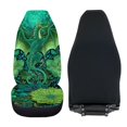 thumbnail image 6 of POLERO Green Dragon Floral Vehicle Seat Covers, 2 Pack Universal High Back Front Seat Covers, Removable Polyester Car Interior Decorative Accessories, 6 of 13