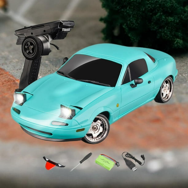 Coche a escala 1/18, modelo de derrape, coche de Control remoto, vehículo de carretera, neumático de deriva, coche de carreras deportivo para niños y azul