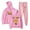 Pink, variant on Jey Uso Yeet Golden Logo Hoodies Jogger Pants Two Piece Set Sweatshirts+Sweatpants Women Men's Set