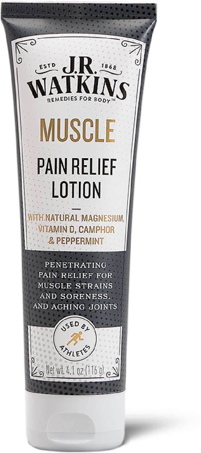 J.R. Watkins MUSCLE Pain Relief Lotion, Camphor & Natural Magnesium, 4.1oz