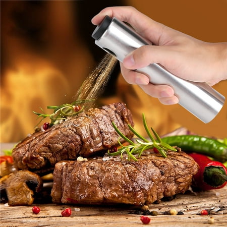 Ymiko Stainless Steel Olive Oil Spraying Bottle Dispenser Sprayer Can Jar Kitchen Barbecue Tool     , Oil Dispenser, Olive Oil