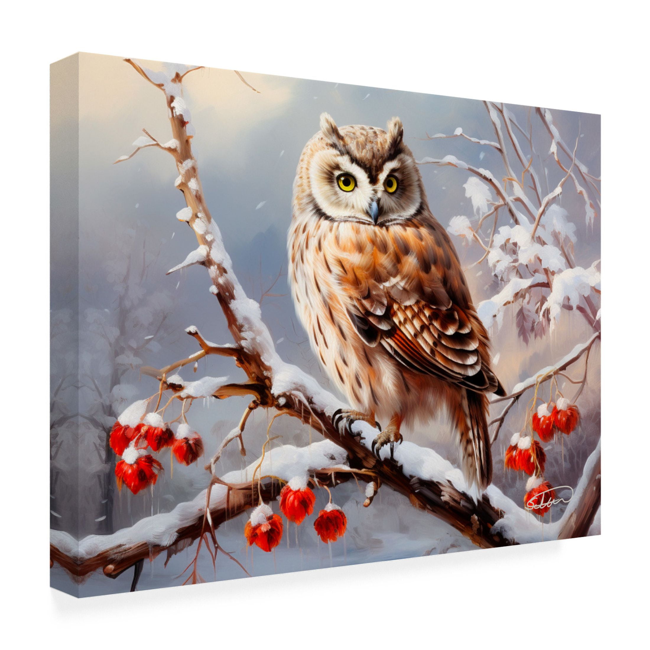 Canvas Wall Art - Stewart 'The Watcher' Wall Art for Living Room, Bedroom, or Office Décor by Trademark Fine Art - 32 x 24 Inches