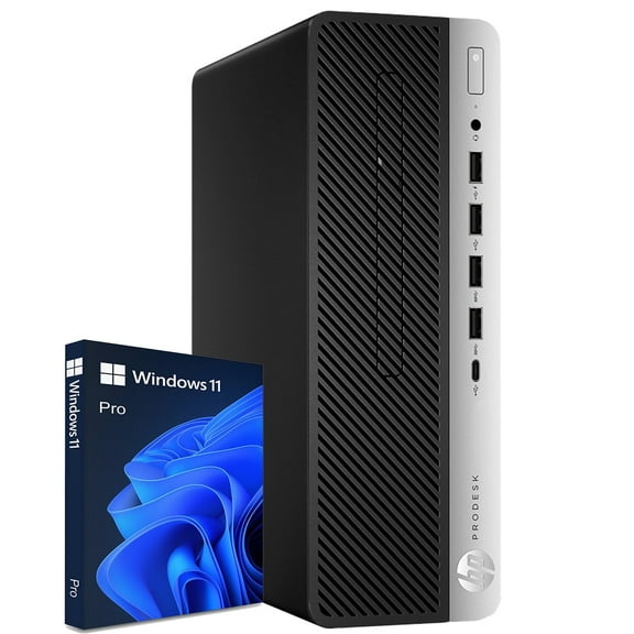 Restored HP Computers ProDesk 600 G4 SFF Windows 11 Pro Business Desktop PC Computer System Intel Hexa-Core i5 32GB DDR4 RAM 1TB SSD WIFI Bluetooth