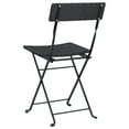 thumbnail image 5 of vidaXL Folding Bistro Chairs 8 pcs Black Poly Rattan and Steel, 5 of 5