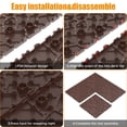 thumbnail image 5 of 44 Pack Plastic Interlocking Deck Tiles,12" Waterproof Outdoor Flooring,All Weather Use, Patio Floor Decking Tiles for Porch Poolside Balcony Backyard,Stone Texture,Brown, 5 of 6