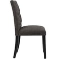 thumbnail image 3 of Modway Duchess Chaise de Salle à Manger Moderne Capitonnée Rembourrée en Tissu, Brun, 3 of 5