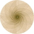 thumbnail image 1 of Ahgly Company Indoor Round Patterned NavajoWhite Gold Area Rugs, 5' Round, 1 of 6