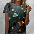 thumbnail image 7 of Levmjia Womens Fashion Tops Casual Short Sleeve Loose St. Patrick's Day Printed T Shirt Round Neck Blouse Soft Breathable Comfortable Everyday Wear, 7 of 7