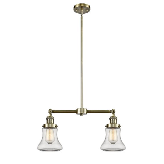 Innovations 2-LT Vintage LED Bellmont 22" Chandelier - Antique Brass - 209-AB-G192-LED