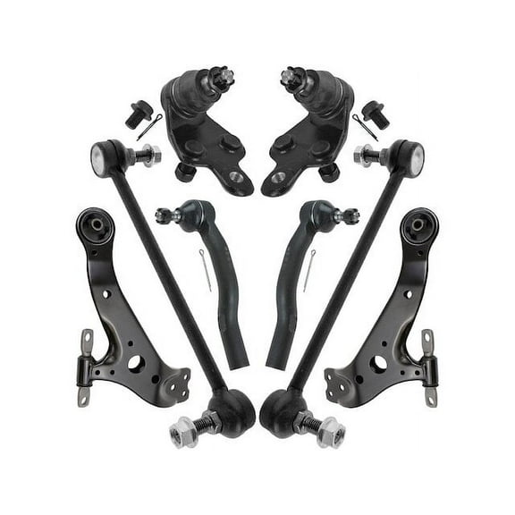 Front Control Arm Ball Joint Tie Rod and Sway Bar Link Kit 8 Piece - Compatible with 2005 - 2012 Toyota Avalon 2006 2007 2008 2009 2010 2011