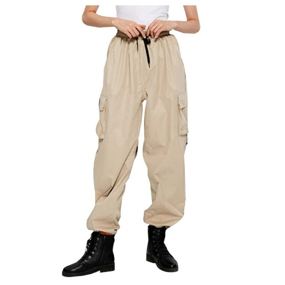 RUTAYY Women's Pants Outdoor Solid Color Layer Motorcycle Riding Overpants with Breathable Waterproofing Drawstring Elegant Holiday Trousers